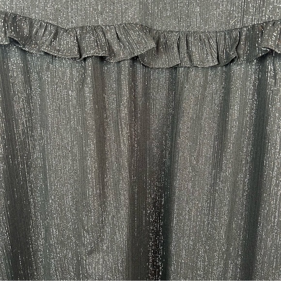NWT Madewell Black Shimmer Ruffle Cami Dress 12 - Picture 5 of 12